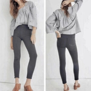 Madewell The Anywhere Grey pull up Jeans Size 24